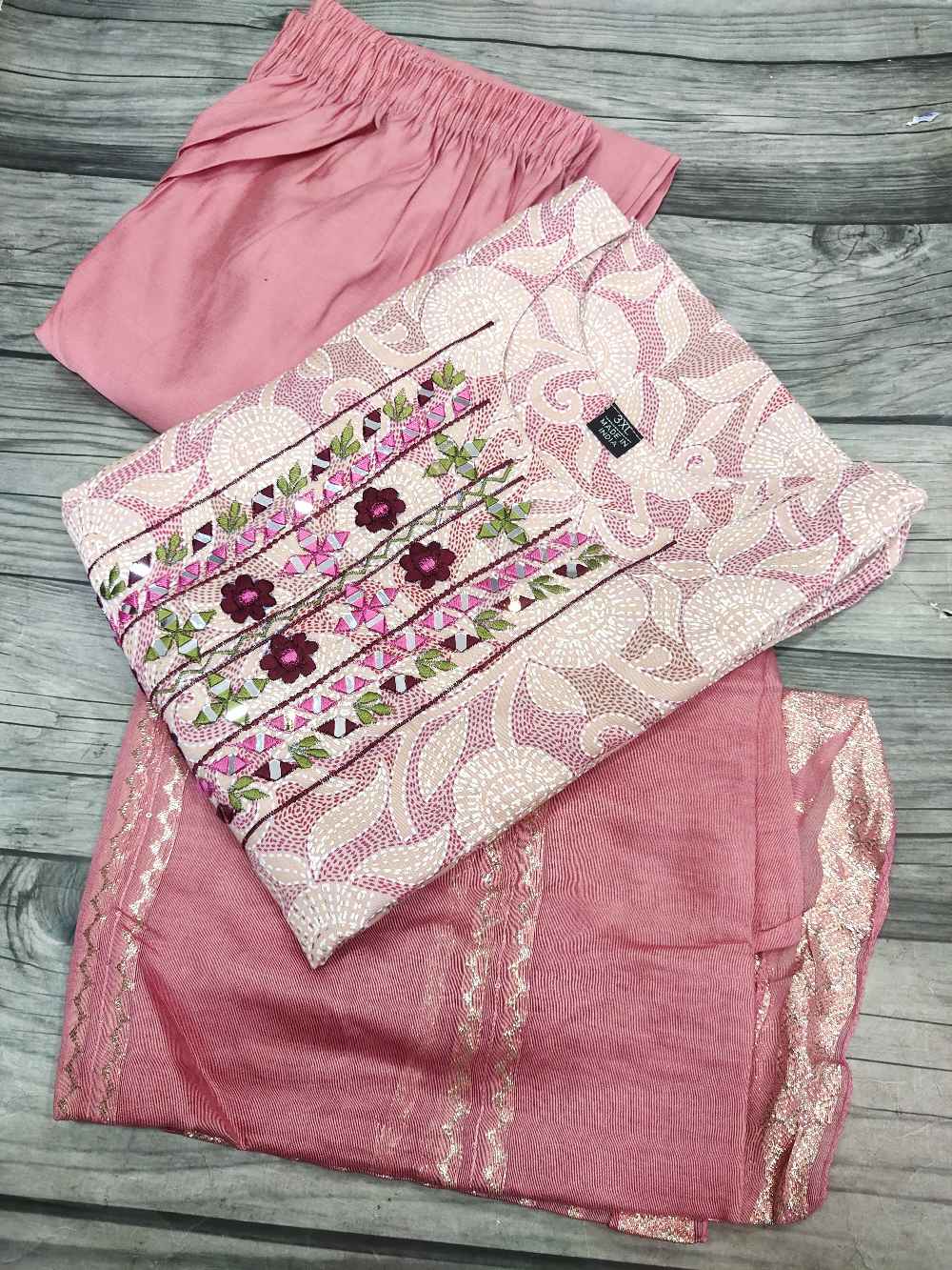 Peach designer straight cut Suit