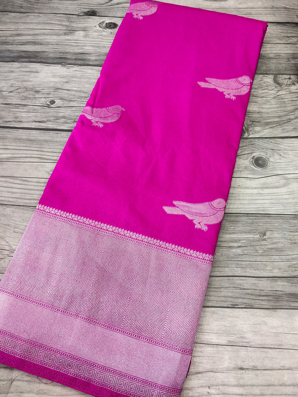 Pink Khadi Georgette saree