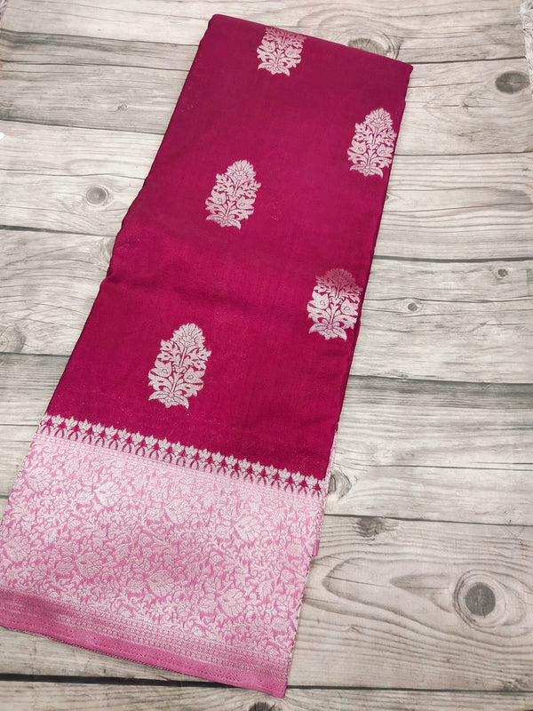 Wine Khadi Georgette saree