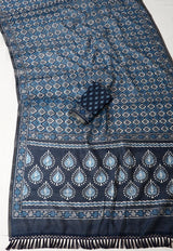 Indigo Chanderi saree