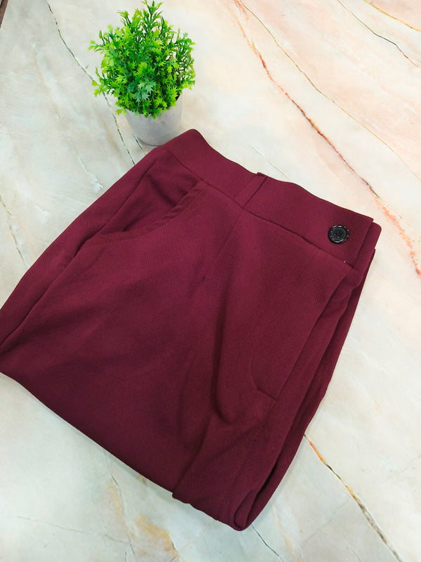 Wine formal pants