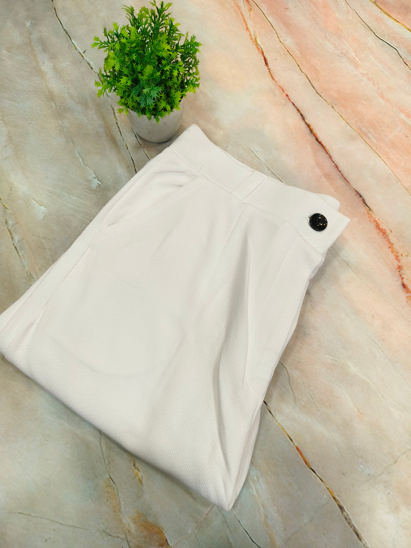 White formal pants