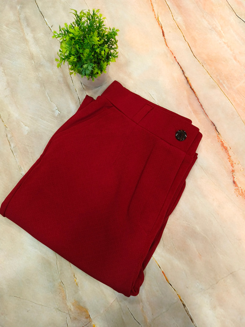 Maroon formal pants