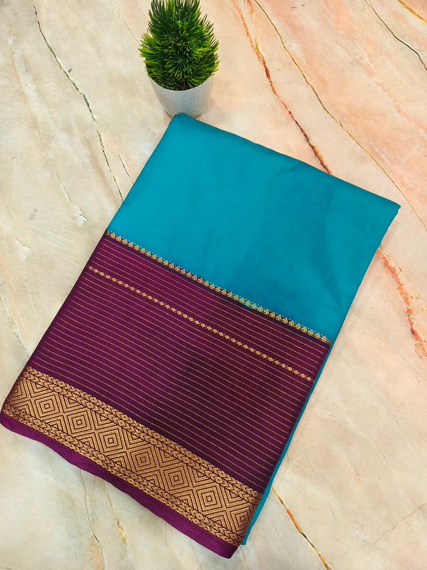 Rama with wine Semi Mysore Silk saree