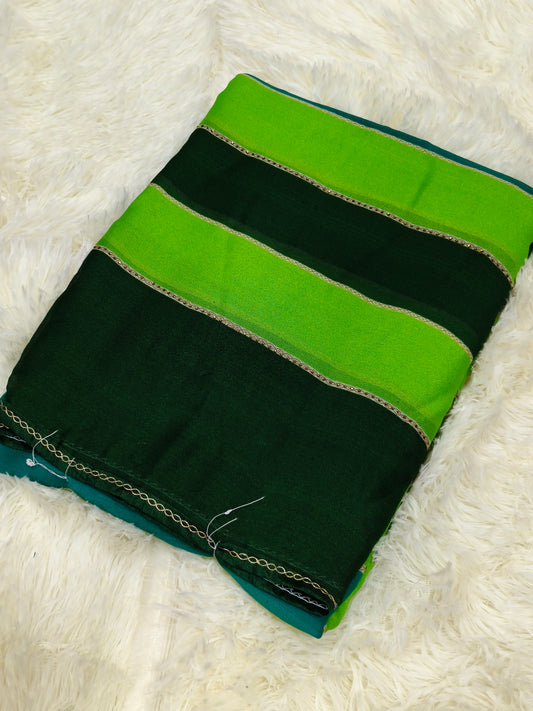 Green designer georgette saree