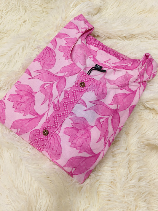 Baby pink Cotton sets with duppata