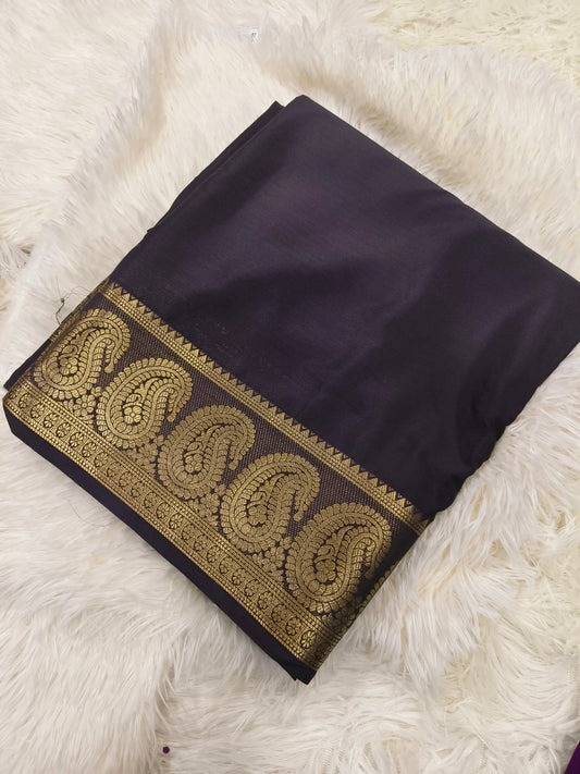 Black  crepe silk saree