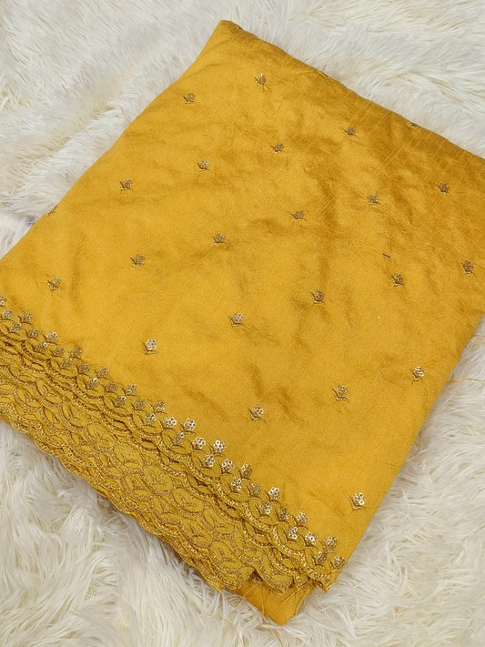 Gold Silk Cotton blouse material