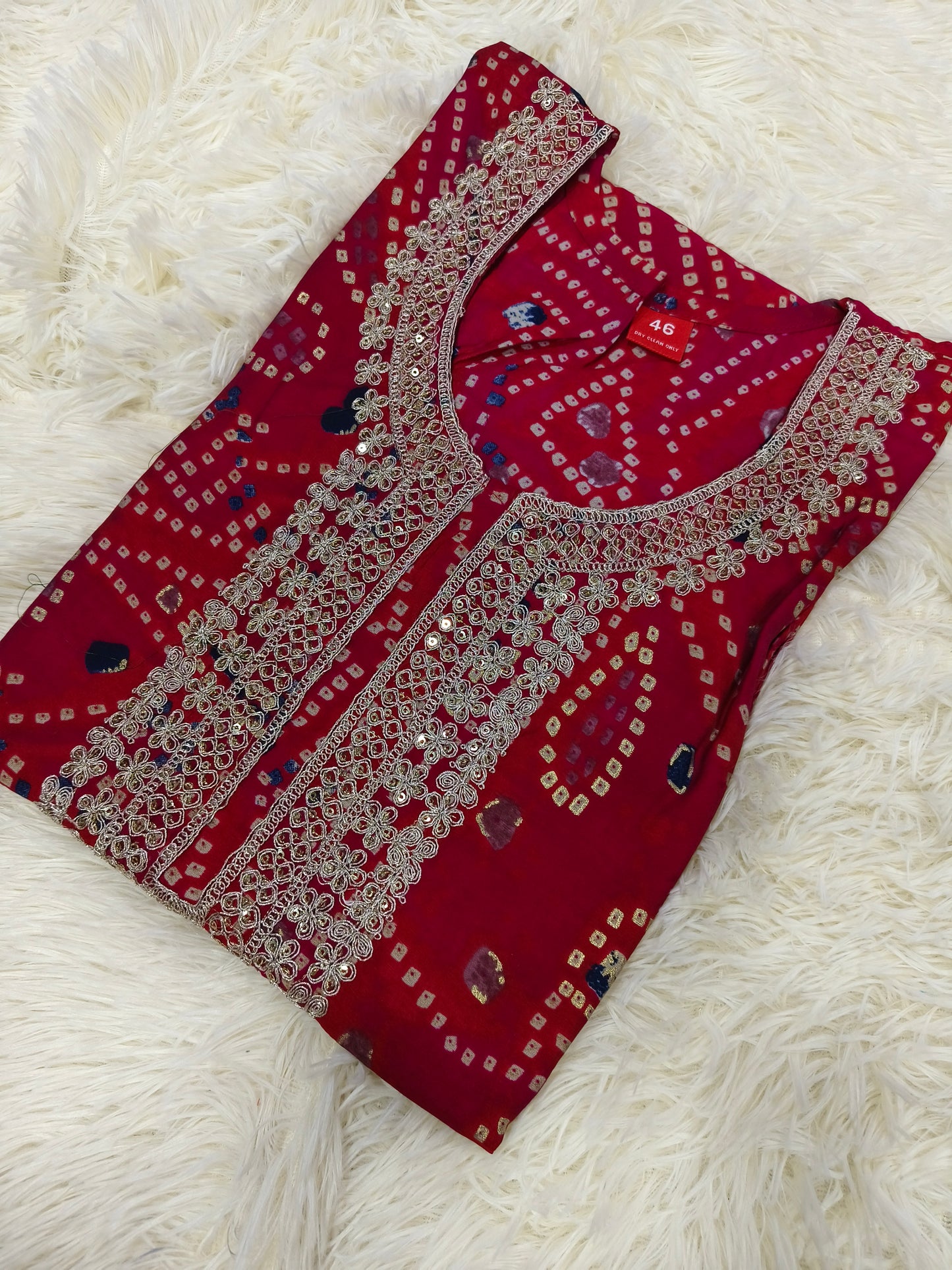 Maroon Side cut Kurti
