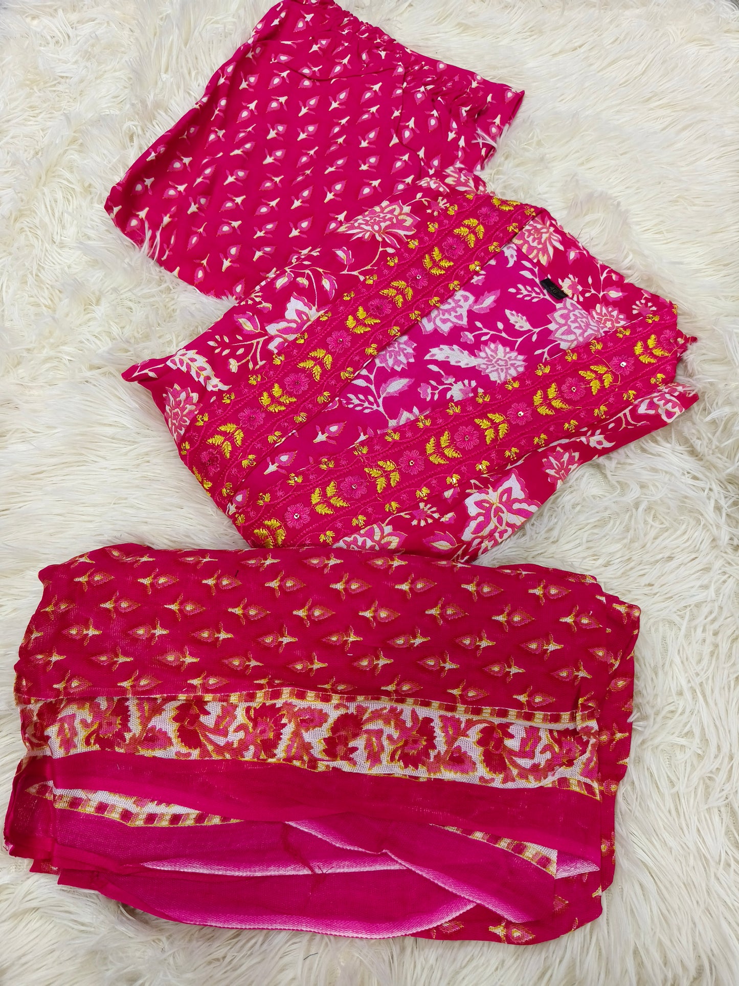 Pink designer cotton suit