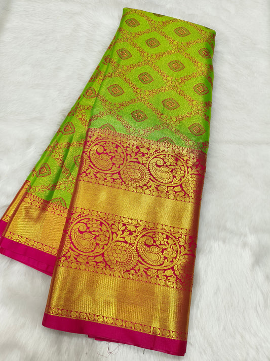 Green kanjivaram silk saree