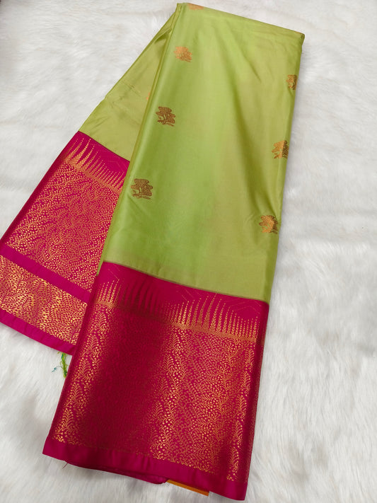 Pista Green kanjivaram silk saree