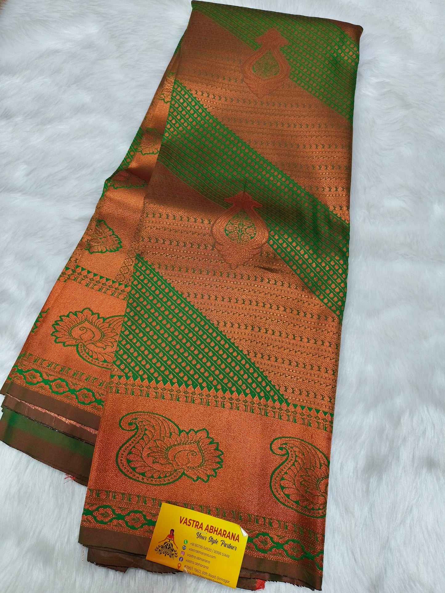 Green Semi kanjivaram silk saree