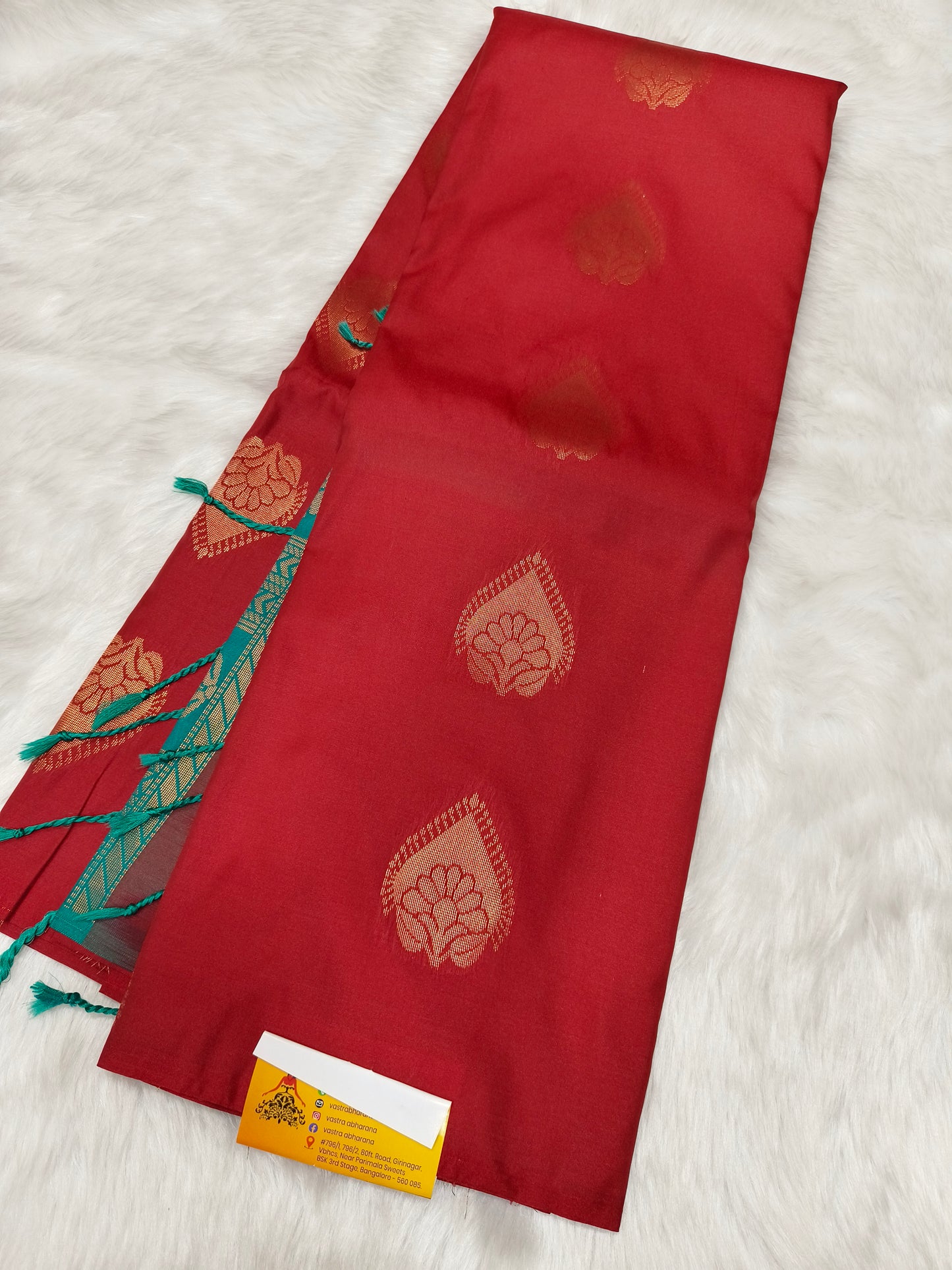 Red Semi kanjivaram silk saree