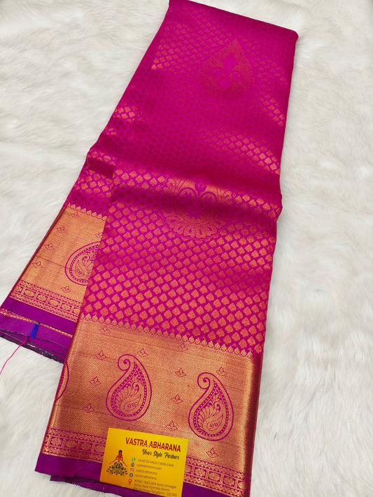 Pink Semi kanjivaram silk saree