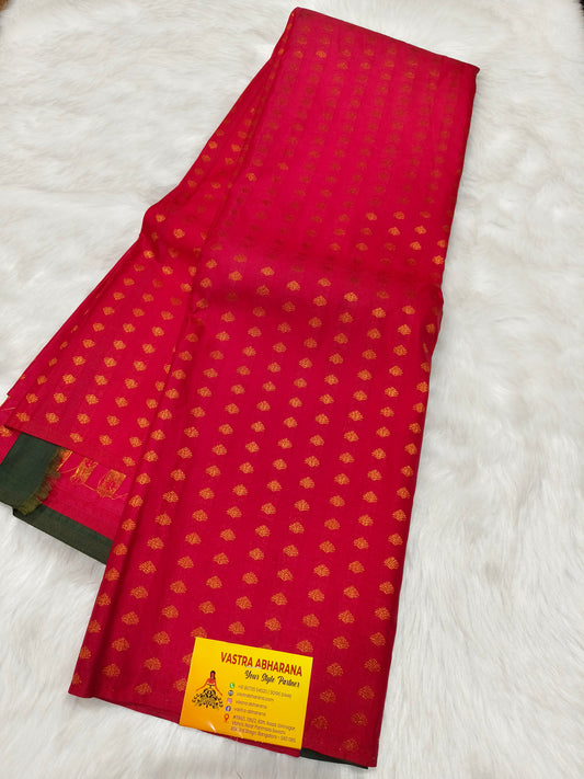Pink Soft semi silk saree