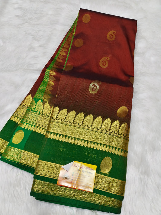 Brown Soft semi silk saree