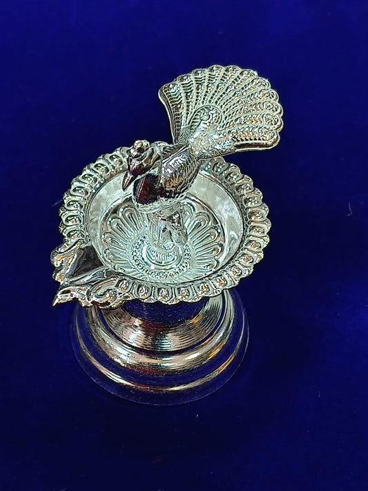 German silver peacock  Deepa - Medium