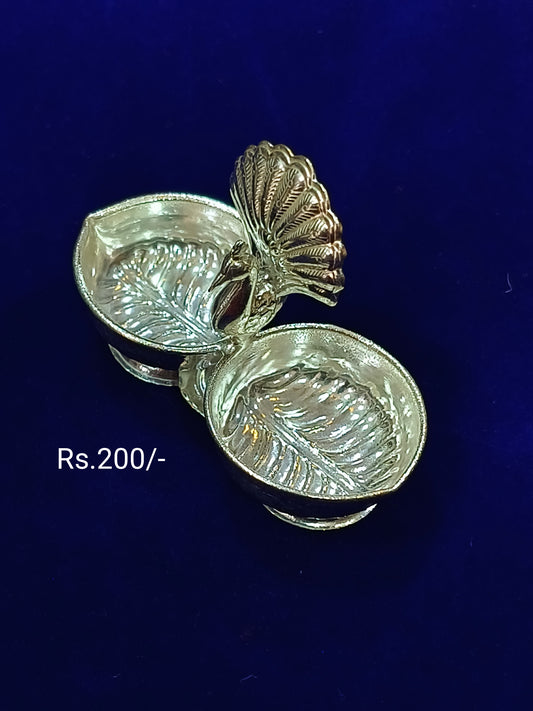German silver peacock Kumkum Holder