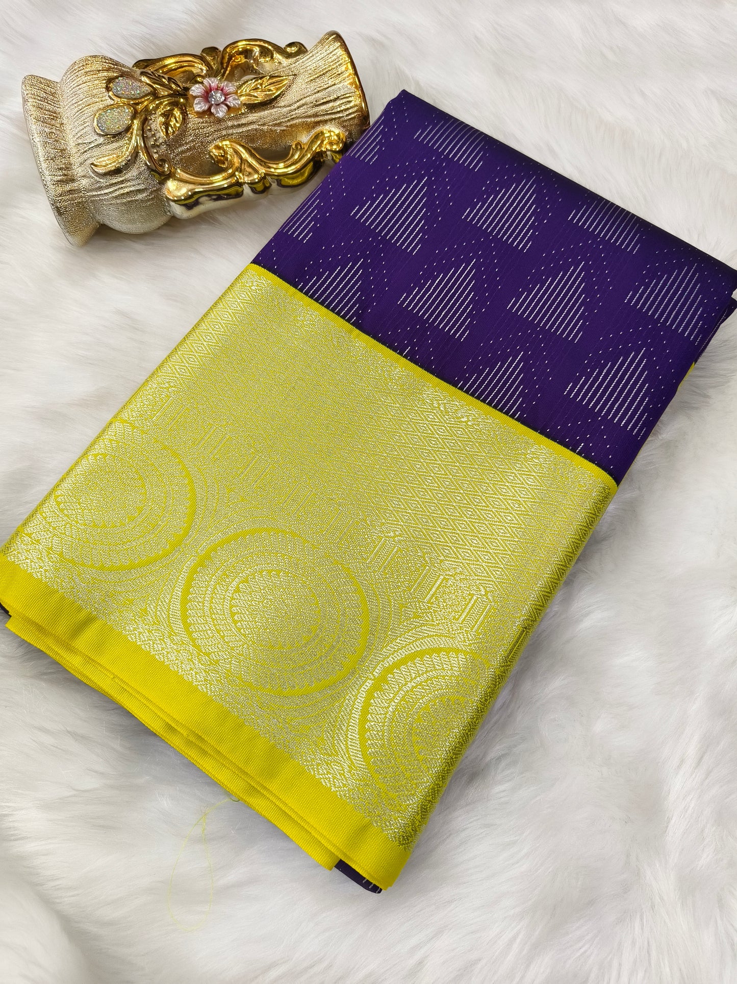 Purple kanjivaram silk saree