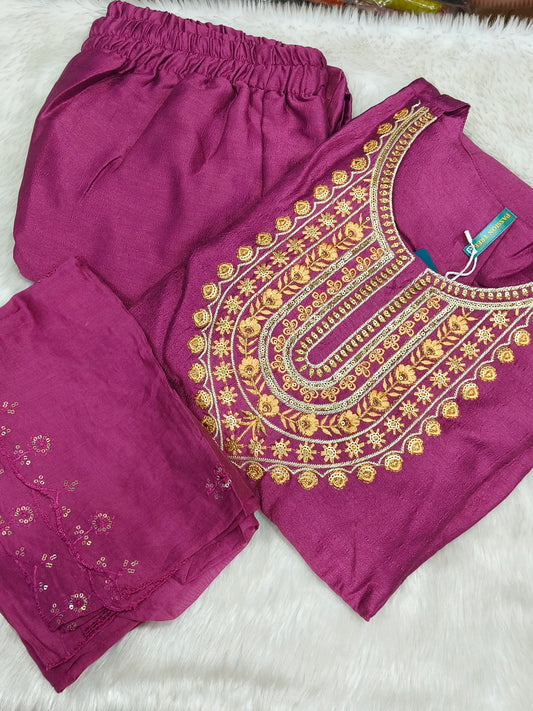 Wine designer Anarkali suit