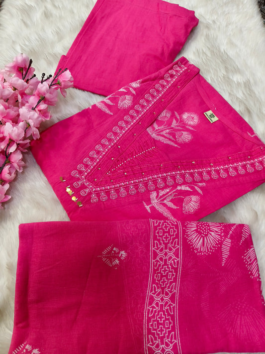 Pink cotton wear suit