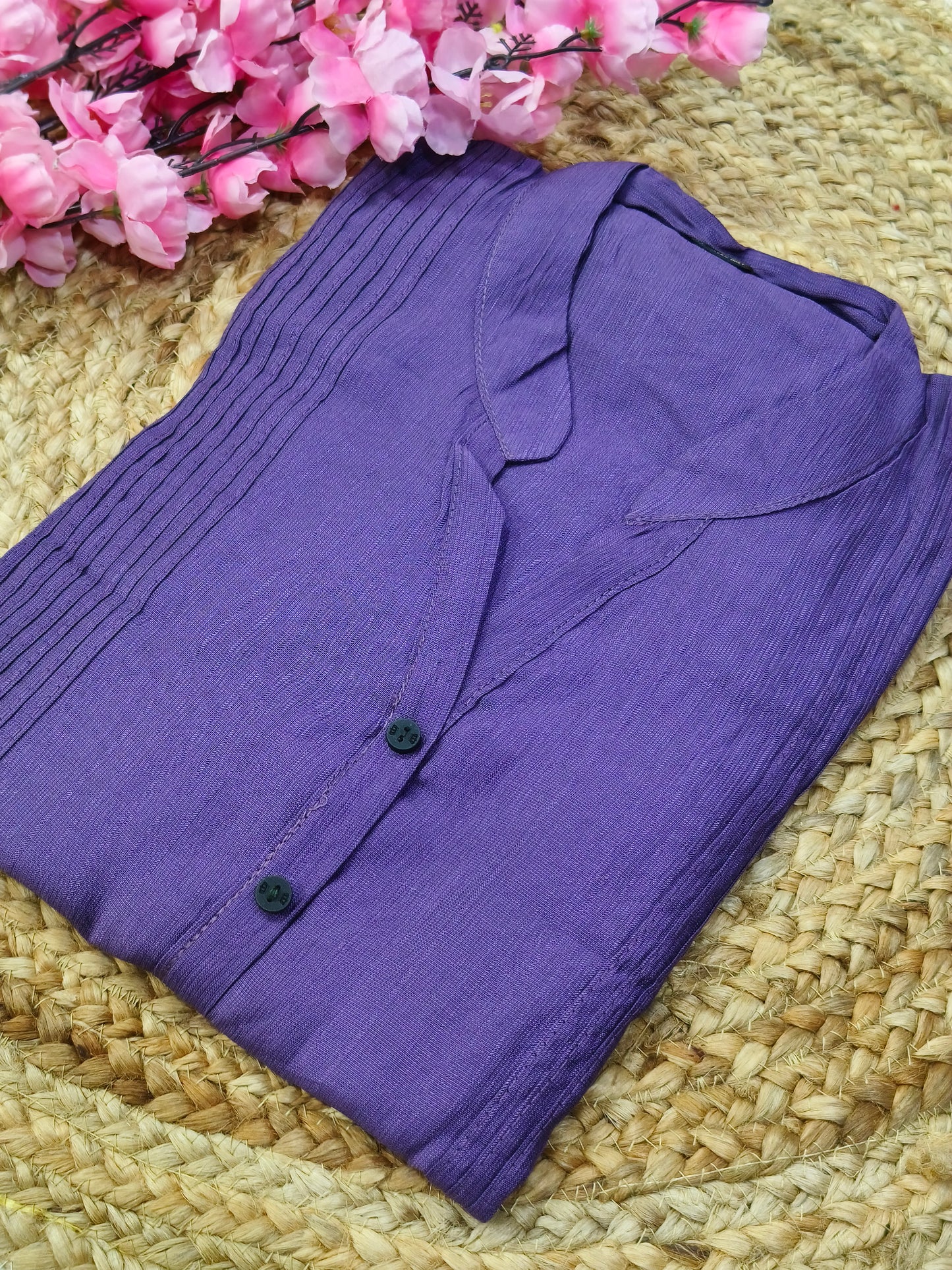 Purple Side cut Kurti