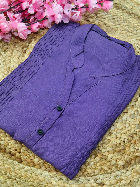 Purple Side cut Kurti