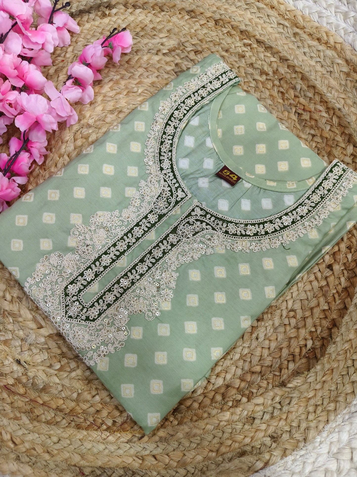 Light Green side cut kurti