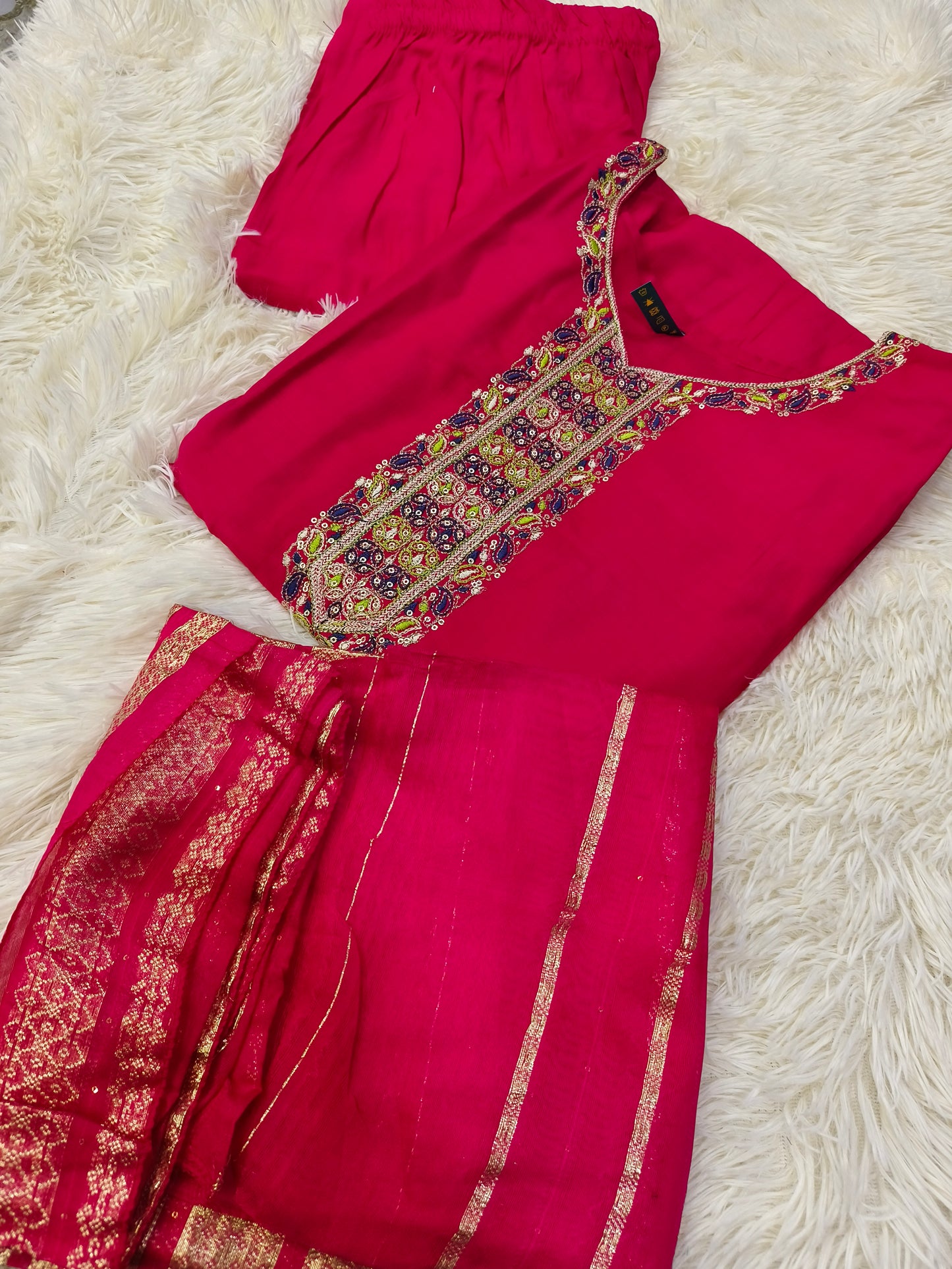 Pink designer straight cut Suit