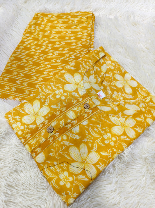 Yellow dress Top & Bottom (L)