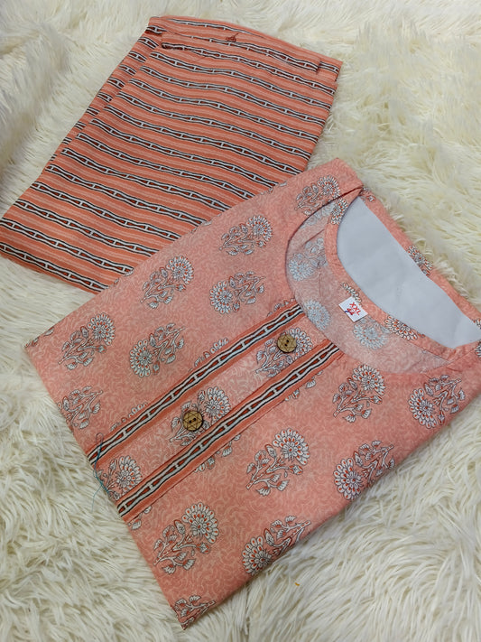 Peach  dress Top & Bottom (L)