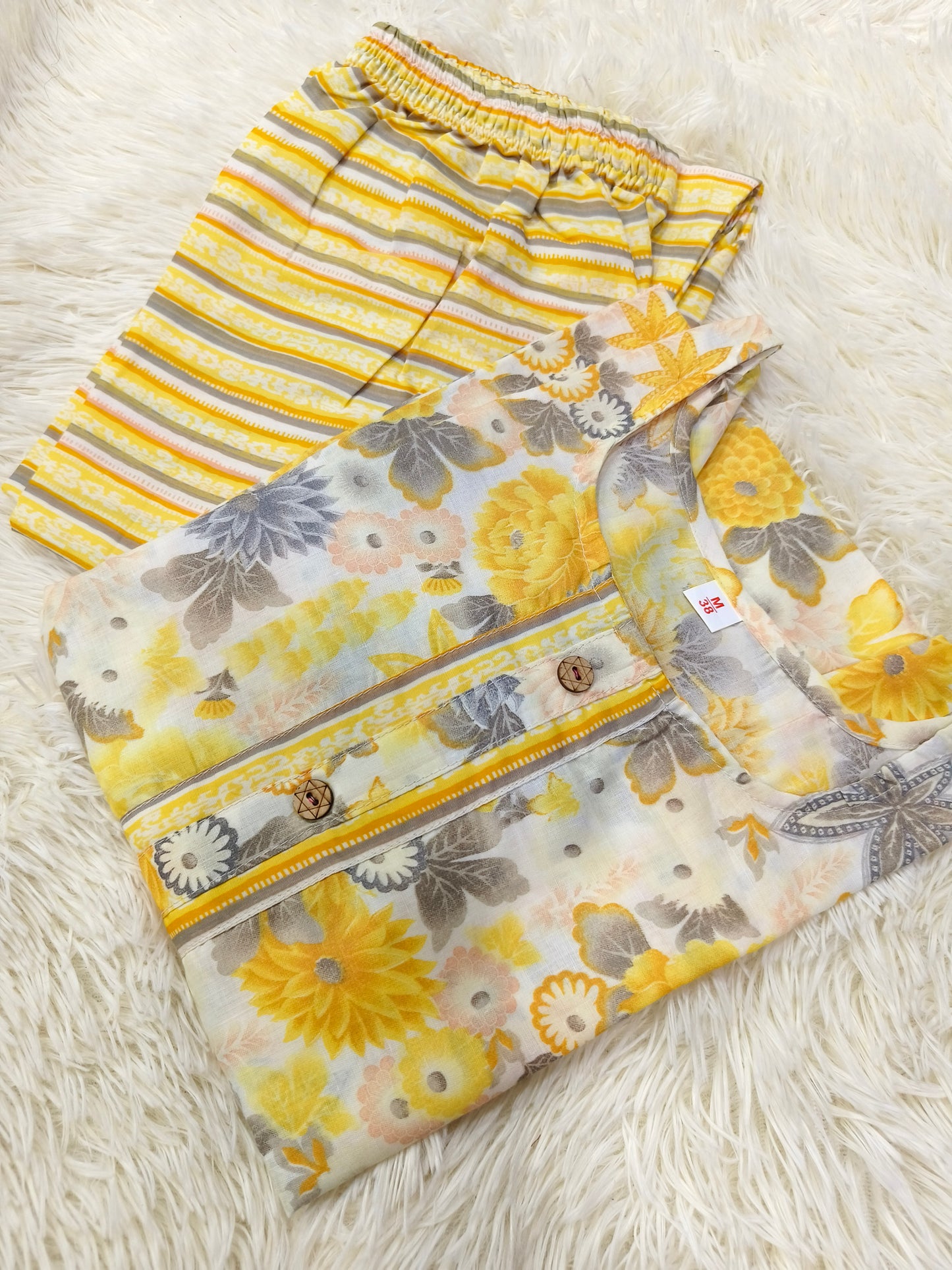 Yellow  dress Top & Bottom (L)