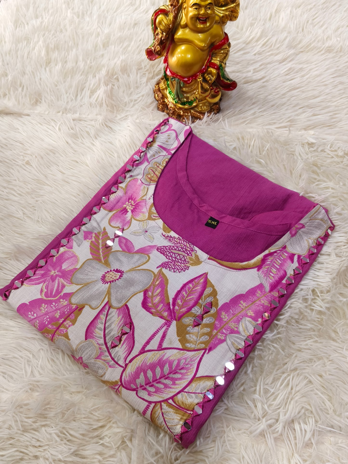 Pink Side cut Kurti
