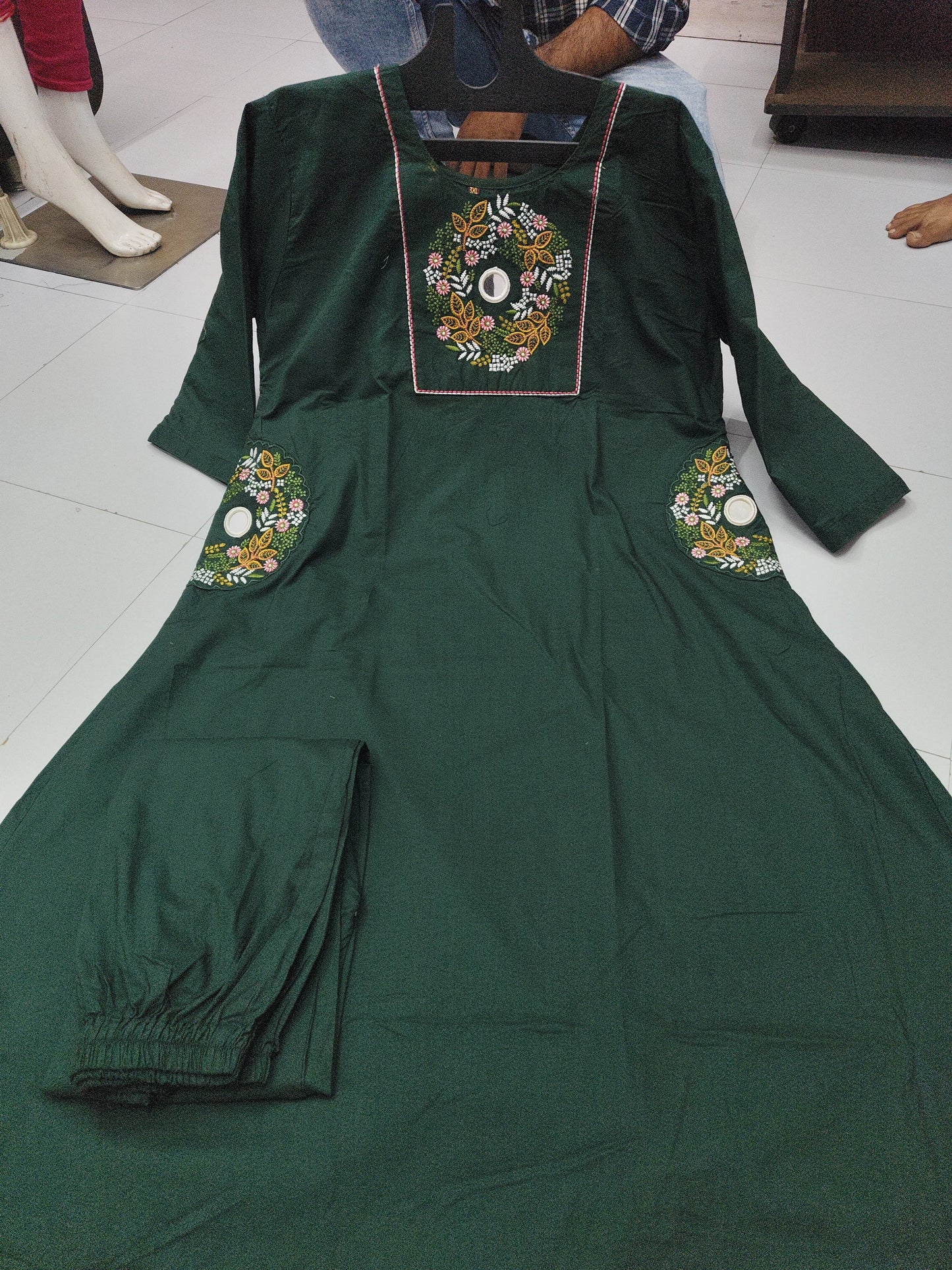 Bottle Green Elegant designer Cord Set