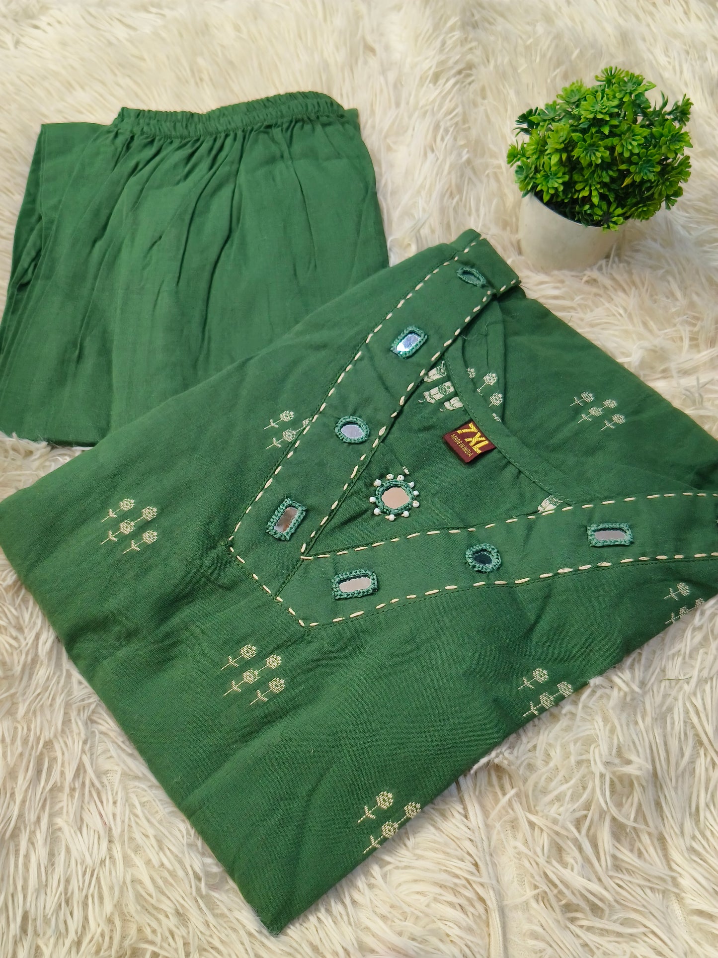 Green cotton Cord sets