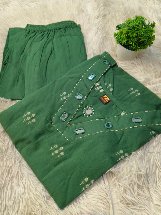 Green cotton Cord sets