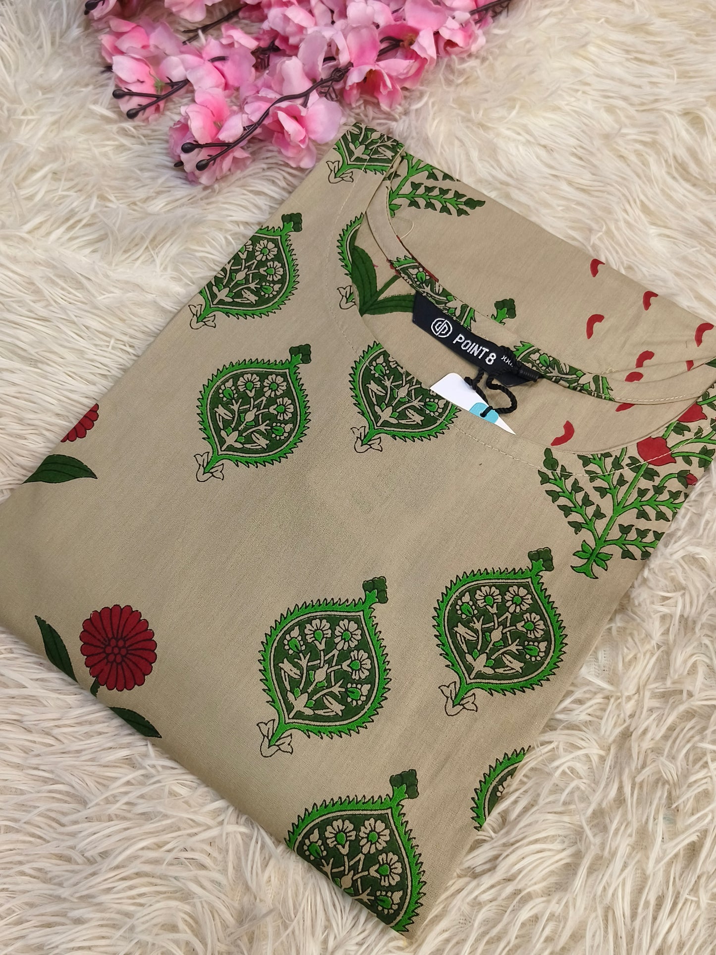 Cream Pure cotton Kurti