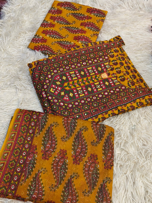 Yellow Pure Cotton Suit