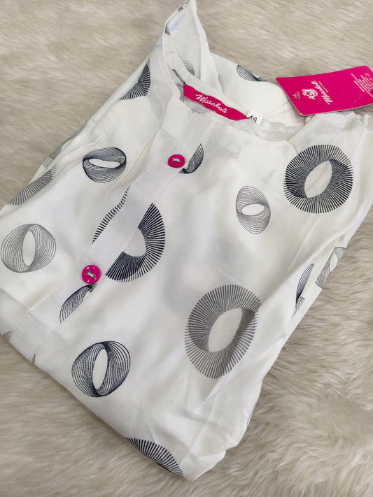 White Royan side cut kurti