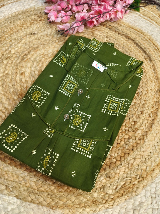 Green Pure cotton Nighty