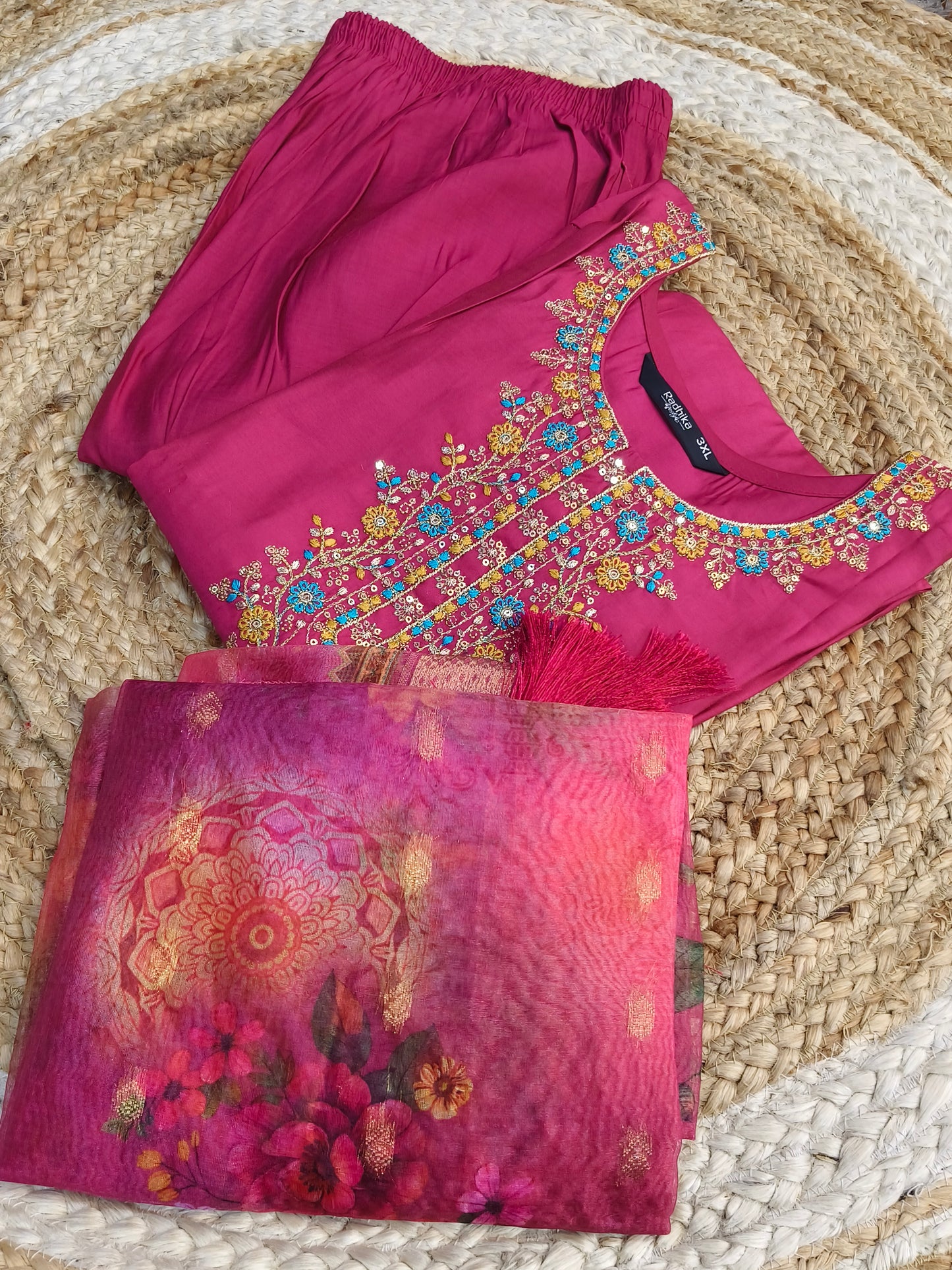 Pink designer straight cut Suit