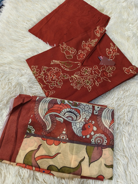 Orange pure cotton suits