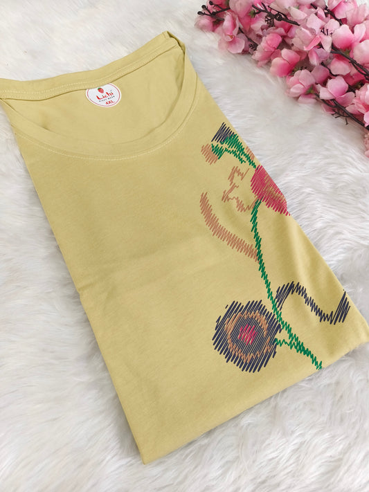 Yellow cotton T-shirt