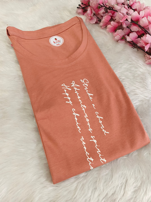 Peach cotton T-shirt