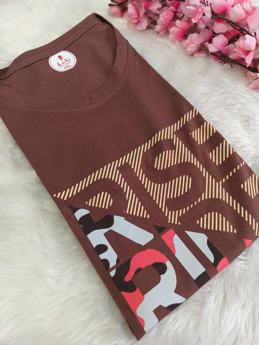 Light Brown cotton T-shirt