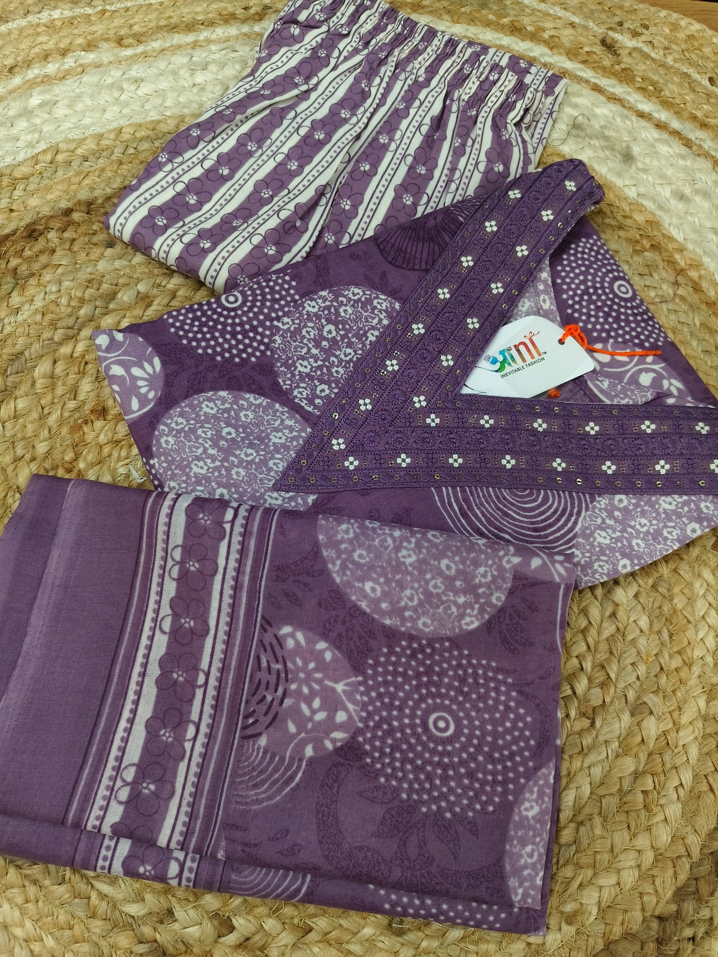 Lavendra Cotton sets with duppatta