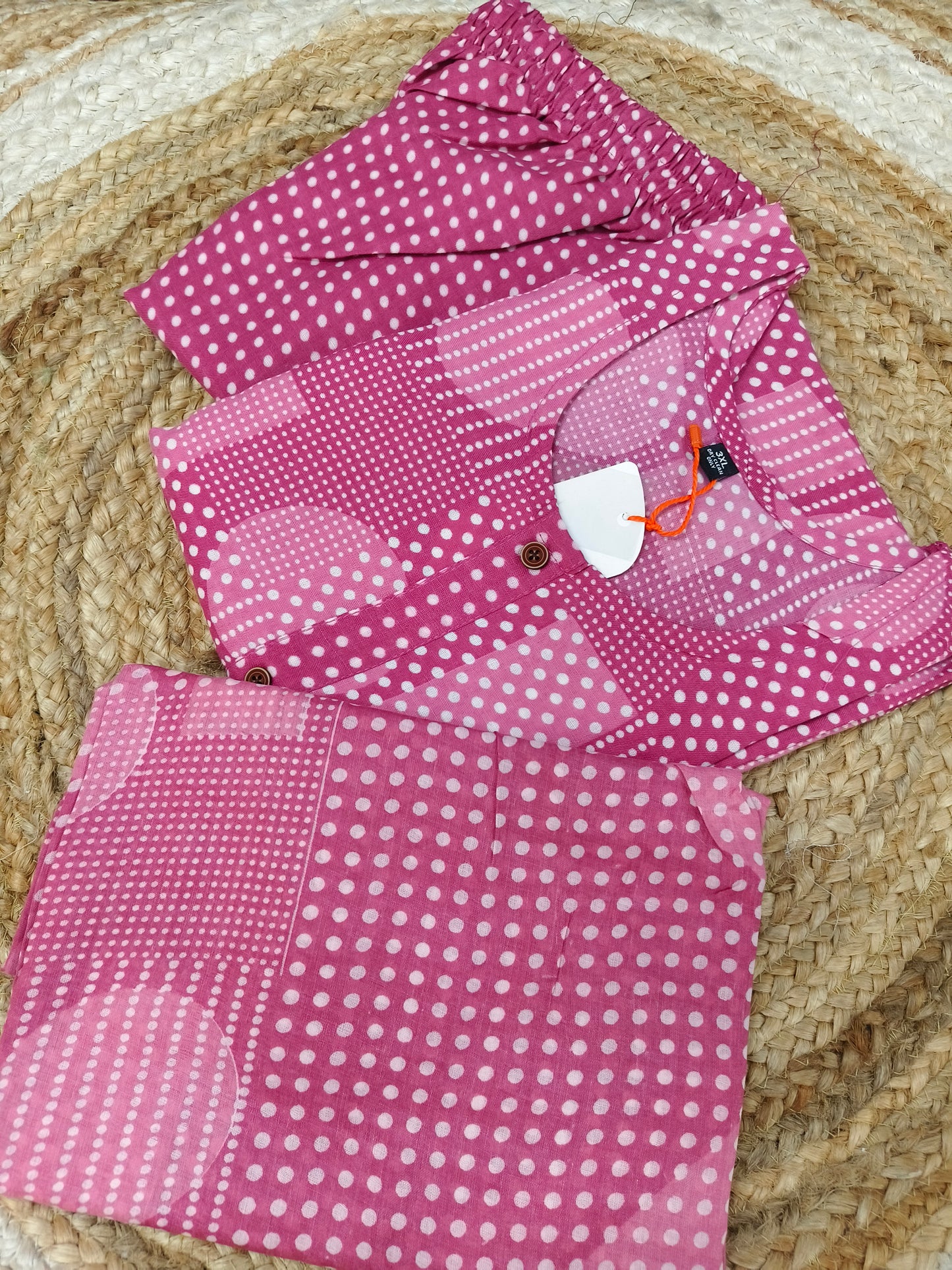 Pink Cotton sets with duppatta
