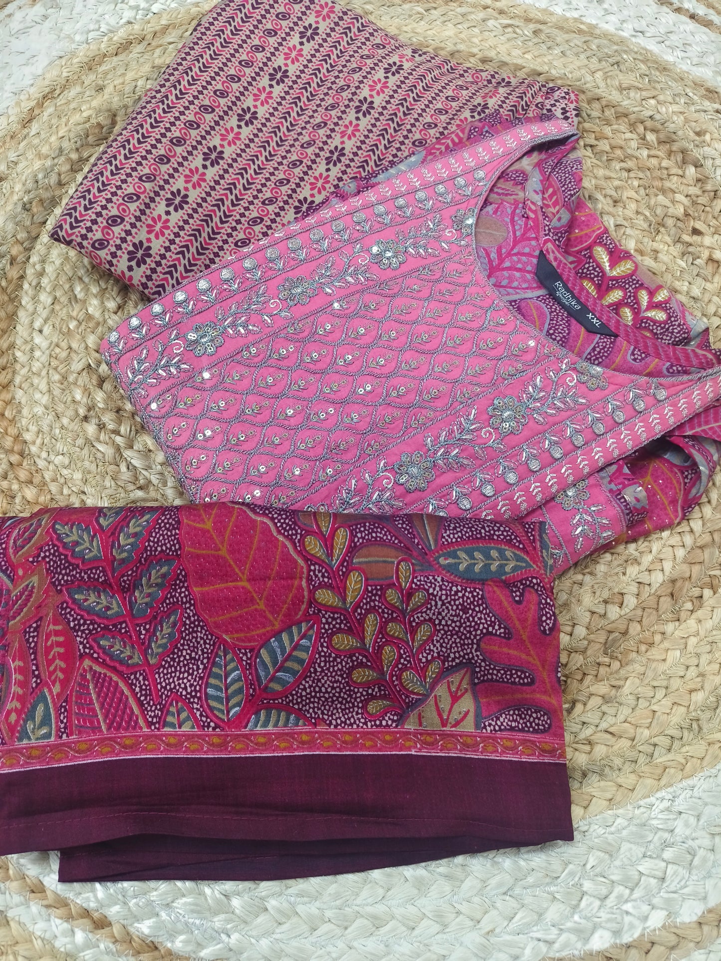 Pink Nayar cut salwar suits XXL
