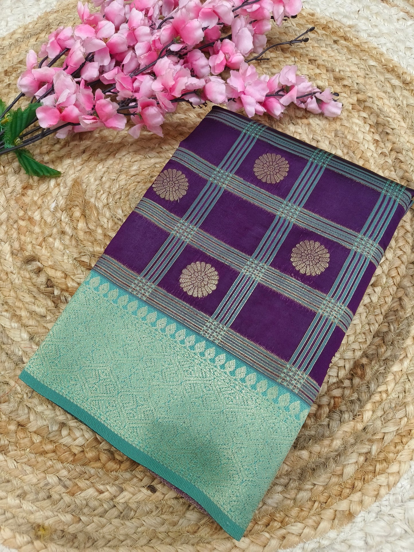 Wine Semi silk saree